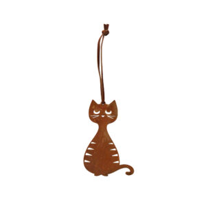 Rusty Cat Small Metal Hanging Decoration - Pluto Design