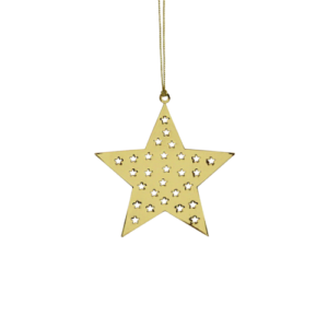 Golden Star Metal Hanging Decoration