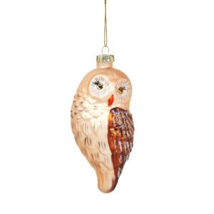 Woodland Owl Christmas Pendant Glass – Sass & Belle