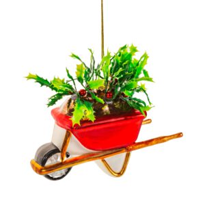 Wheelbarrow with plant bauble