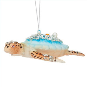 Pink and blue turtle bauble - Sass & Belle