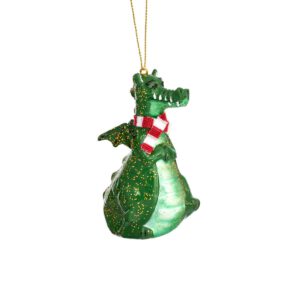 Dragon with scarf Christmas bauble